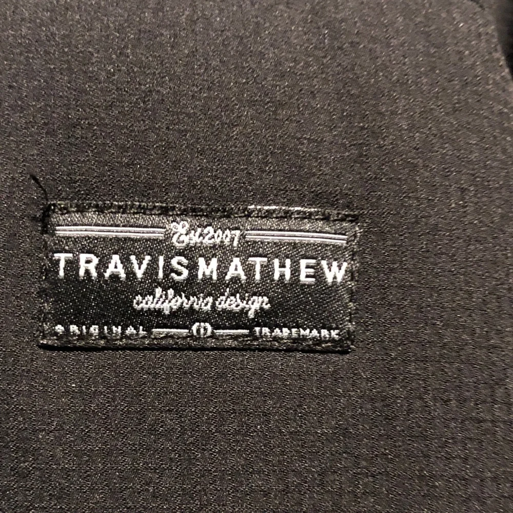Travis Mathew Black Quilted Puffer Jacket with Stand Collar